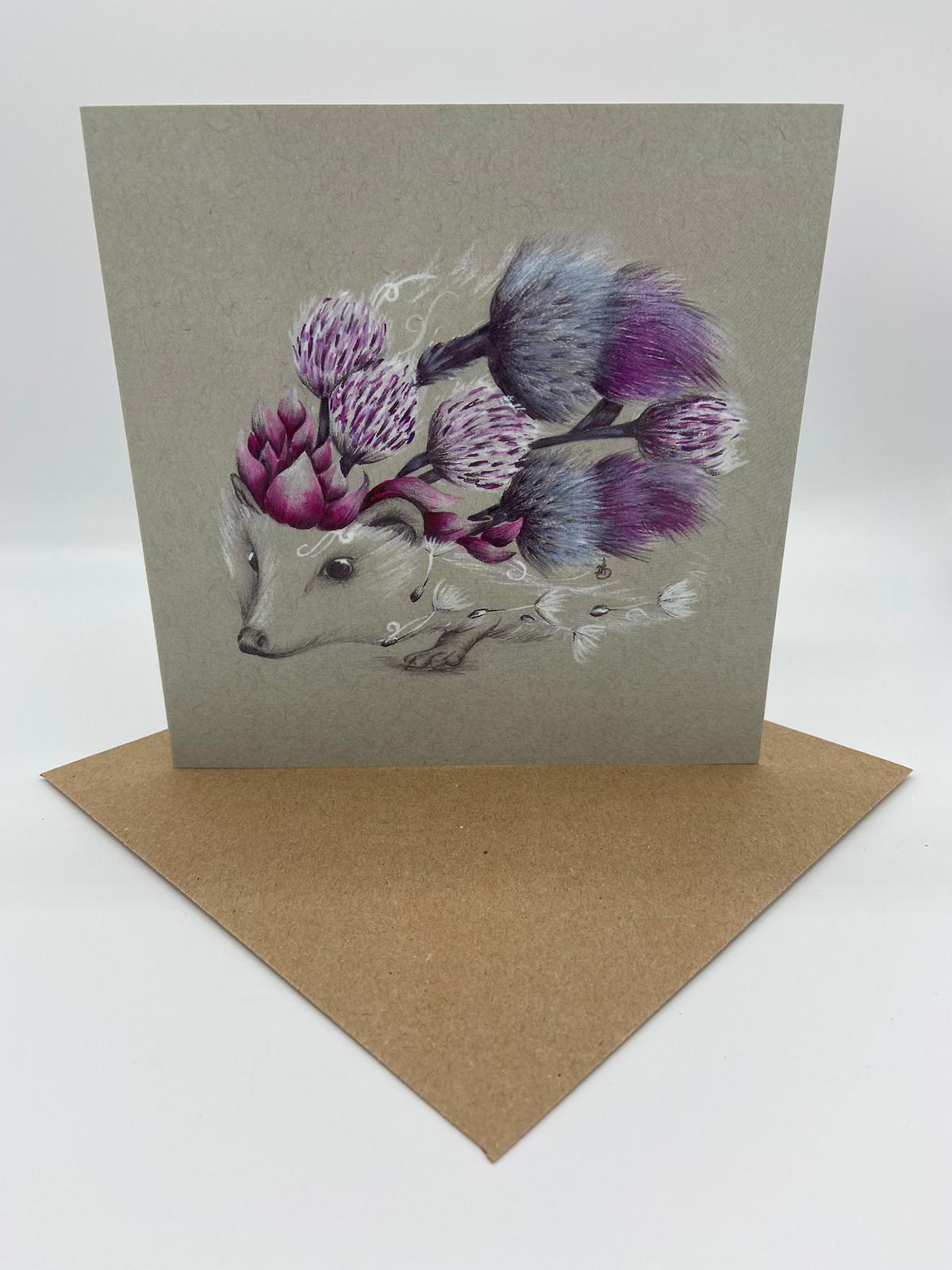 Rustic Hedgehog Card